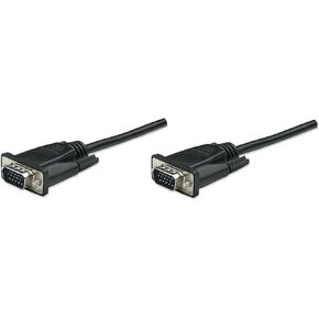 Manhattan HD15 VGA M/M Cable, 1.8 M VGA Cable Black 1.8 M VGA (D-Sub); VGA (D-Sub); VGA (D-Sub); VGA (D-Sub); Nickel (1.8 m, 1.8 m, Black, Male/Male)
