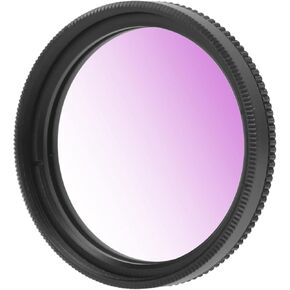 Lens Filter, 37MM Gradient Filter Multilayer Coating Water Proof Gradual Colour Lens for Camera Wheat Waves Grassland Rape Blossoms (Orange)
