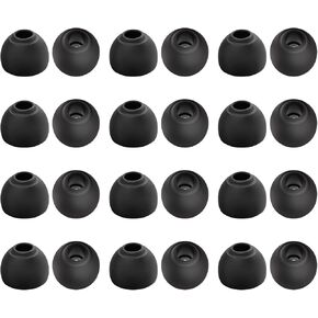 CCZ ZT01 24 PCS/12 Pairs Earbud Tips, Replacement Ear Bud Rubber Tips for IEM Earphones, Wired Earbuds, kz zs10 pro, zsn pro x, edx pro, CCZ Melody, DC01 PRO, DC02, MC02, DC03, KBEAR KS1 (Black,S/M/L)