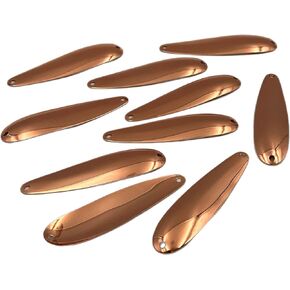 Trolling Spoon Copper Smooth for Lure Making Supplies DIY Lure Part for Spinnerbait Inline Spinner Blade Made in USA 10 Pack 100% Copper Trolling Spoon