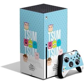 Skinit Decal Gaming Skin Compatible with Xbox Series X Bundle - Officially Licensed Disney Tsum Tsum Disney Characters Design