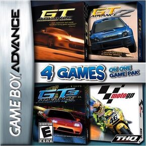 Racing GBA 4 Pack: GT Advance Championship Racing, GT Advance 2 Rally Racing, GT Advance 3 Pro Concept Racing, and Moto GP (Renewed)