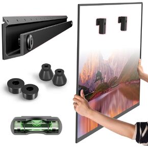 No Stud TV Wall Mount, Studless Wall Mount TV Bracket for 22"–55", Drywall TVs Hanger Holds up to 100lbs, Tilt 5°, Fits VESA 400x400, No Drill No Tools Easy Install for Renters, Bedroom & Living Room