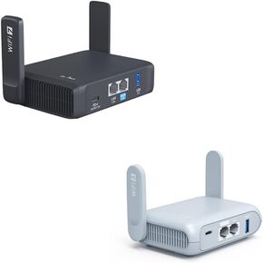 GL.iNet GL-BE3600 (Slate 7) Portable Travel Router & GL.iNet GL-MT3000 (Beryl AX) Pocket-Sized Wi-Fi 6 Wireless Travel Gigabit Router