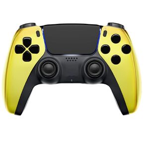 MODDEDZONE Wireless Controller for PS5 with Exclusive and Unique Designs Compatible with PlayStation 5 and PC - The Ideal Christmas Gift for Gaming Enthusiasts - Expertly Crafted in USA(Chrome Gold)