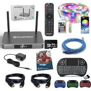 S6 Super Bundle Box S-6 Ultra Authentic 2025 with Large Capacity 4G+128G,64GB TF Card+ HD HDMI Cable + Mini i8 Keyboard