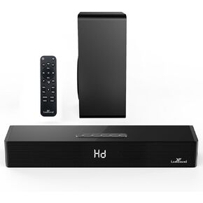 2.1 Soundbar with Subwoofer, 16" Sound Bar for TV with HDMI/Optical/AUX/Bluetooth/USB Connections