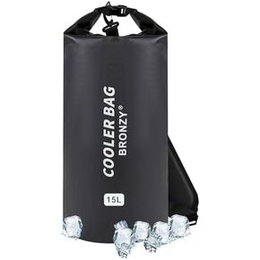 BRONZY Soft Cooler Bag 15 Liter Portable Ice Chest Box Backpack Cooler,48+ Hours Cooling,Insulated,Waterproof,Leakproof Cooler Bag for Camping,Picnic,Hiking,Beach,Lunch