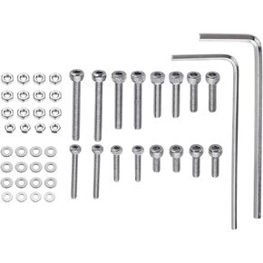 Universal Turntable Headshell Cartridge Mounting Kit, Stainless Steel Bolts Hex Socket for Head Screws Nuts Set with Case 50pcs/set for Household