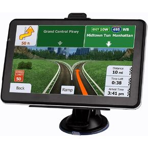 GPS Navigator for Car Truck RV，7 inch Touch Screen Latest 2025 Map,Support Voice Turn Direction Guidance/Speed and Red Light Warning/Custom Truck Routing (Free Lifetime Updates)