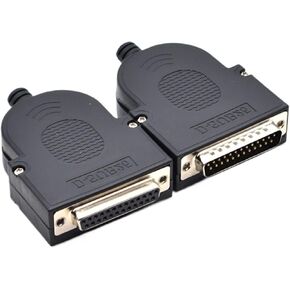 DB25 لحام رأس الذكور الحرة 1pcs ورأس الإناث 1pcs 25pin المحول المسلسل المسلسل المسلسل (مجموعات الذكور والإناث)