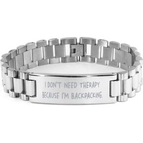 Appreciation Backpacking Ladder Bracelet, I Don't Need Therapy Because I'm, Present For Friends, Sarcastic Gifts From Friends