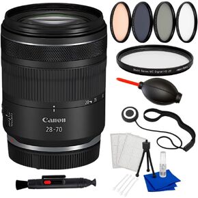 SSE Canon RF 28-70mm f/2.8 هو عدسة STM (أسود) ، 4pc HD 95 مم (UVC ، CPL ، الاحترار ، ND9) ، مرشح الأشعة فوق البنفسجية ، حارس الحد الأقصى ، منفاخ ، قلم العدسة ، CC (حزمة Accesory 7pc) (متجددة)