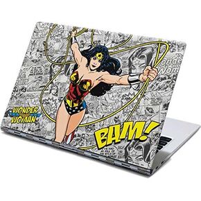 Skinit Decal Laptop Skin Compatible with Yoga 910 2-in-1 14in Touch-Screen - Officially Licensed Warner Bros Wonder Woman Comic Design