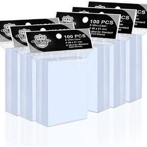 500 قطعة من حافظات البطاقات غير اللامعة لبطاقات التداول، اغطية بطاقات حماية بيني للبيسبول وكرة القدم والسحر وام تي جي، حافظات بطاقات رياضية (متعددة الالوان، 66 × 91 ملم) in Kuwait