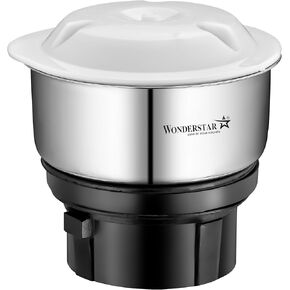 WONDER STAR Preeti 200ml small spice jar for preethi mixer grinders || 200ml capacity || smaller masala, chtuney, spices ||fine grinding of masala||for preethi 4 teeth coupler motor unit