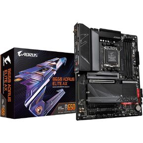 GIGABYTE B650 AORUS Elite AX (AM5/ LGA 1718/ AMD B650/ ATX/ 5-Year Warranty/ DDR5/ M.2/ PCIe 5.0/ USB 3.2 Gen2X2 Type-C/WiFi 6E/ 2.5GbE LAN/Q-Flash Plus/EZ-Latch/Gaming Motherboard) (Renewed)