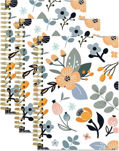 A5 Blank Notebook - 70 Sheets/140 Pages Blank Paper Notebook, 100 GSM Thick White Paper, 5.8" x 8.3" Spiral Blank Journal, Blue Watercolor in Saudi Arabia