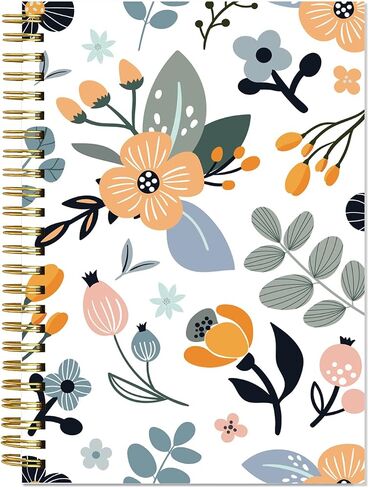 A5 Blank Notebook - 70 Sheets/140 Pages Blank Paper Notebook, 100 GSM Thick White Paper, 5.8" x 8.3" Spiral Blank Journal, Blue Watercolor in Saudi Arabia