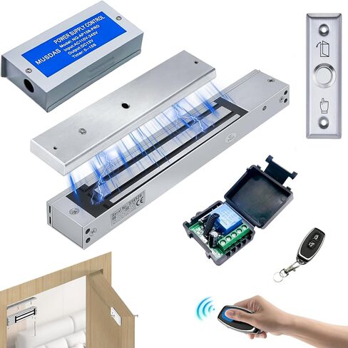 Magnetic Lock for Door - 600lb Electric Magnetic Door Lock Kit, Access Control System with 2 Remote Control in Kuwait