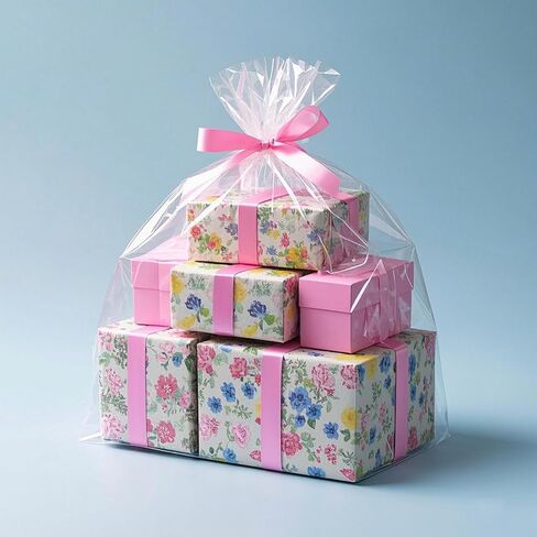 Morepack Extra Large Cellophane Bags for Gift Baskets 50x60 Inch 5 Pcs in Saudi Arabia
