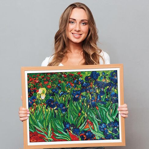 Needleart World 33.5" x 25.5" مجموعة فنية ذات وجه تطريز ماسي لعباد الشمس، متعددة الألوان in Saudi Arabia