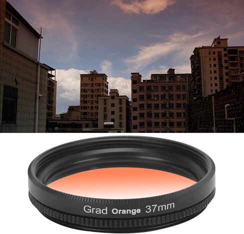 Lens Filter, 37MM Gradient Filter Multilayer Coating Water Proof Gradual Colour Lens for Camera Wheat Waves Grassland Rape Blossoms (Orange) in Saudi Arabia