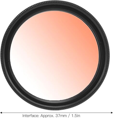 Lens Filter, 37MM Gradient Filter Multilayer Coating Water Proof Gradual Colour Lens for Camera Wheat Waves Grassland Rape Blossoms (Orange) in Saudi Arabia