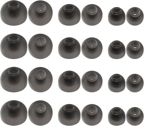 CCZ ZT01 24 PCS/12 Pairs Earbud Tips, Replacement Ear Bud Rubber Tips for IEM Earphones, Wired Earbuds, kz zs10 pro, zsn pro x, edx pro, CCZ Melody, DC01 PRO, DC02, MC02, DC03, KBEAR KS1 (Black,S/M/L) in Kuwait