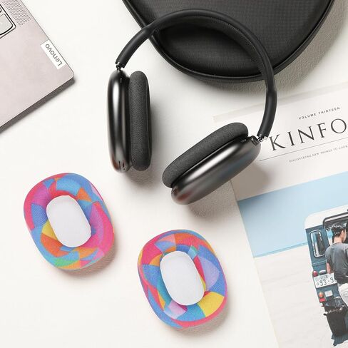 Damex mesh Fabric earpads for airpods max Ear Cushions,Compatible with airpods max Ear Pads(2024 Version),Noise Cancelling, Breathable,Magnetic mounting, not Falling Off (red-Blue) in Saudi Arabia