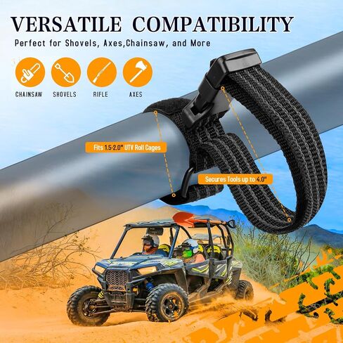 Mixsuper 4pcs Shovel Holder for Roof Rack for 1-4 Inches Tools Equipment Quick Release UTV Roof Rack Nylon Holder Adjustable Shovel Holder Easy Installation UTV Roof Rack Accessories in Saudi Arabia