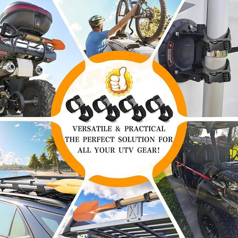 Mixsuper 4pcs Shovel Holder for Roof Rack for 1-4 Inches Tools Equipment Quick Release UTV Roof Rack Nylon Holder Adjustable Shovel Holder Easy Installation UTV Roof Rack Accessories in Saudi Arabia
