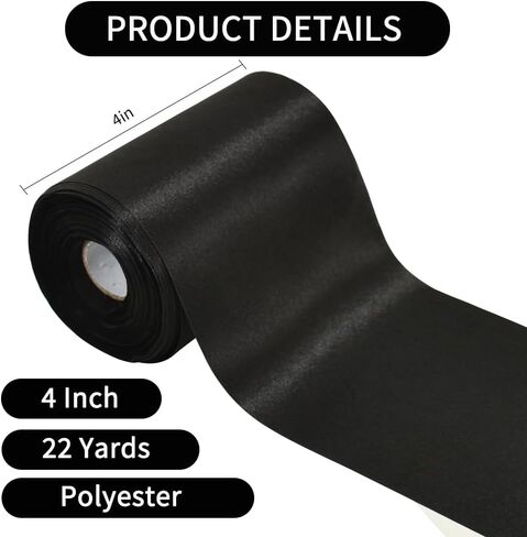TONIFUL White Satin Ribbon Wide 4 Inch 22yd for Gift Wrap Christmas Decor in Saudi Arabia