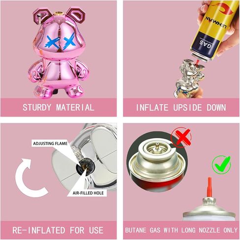 Cute Animal Soft Flame Lighter Cool Creative Design Lighters Butane Refill，Kawaii Cartoon Lighter Accessories，Unique Keychain Lighters for Women Birthday Candles BBQ (Without Butane Gas） (16) in Kuwait