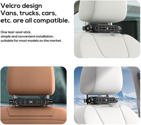 Shkalacar Car Fan Seat Cooling Fan, USB Car Headrest Fan 3 Wind Speeds USB-Powered, Front Rear Seat Backseat Vehicle Cooling Fan for Car Truck SUV in Saudi Arabia