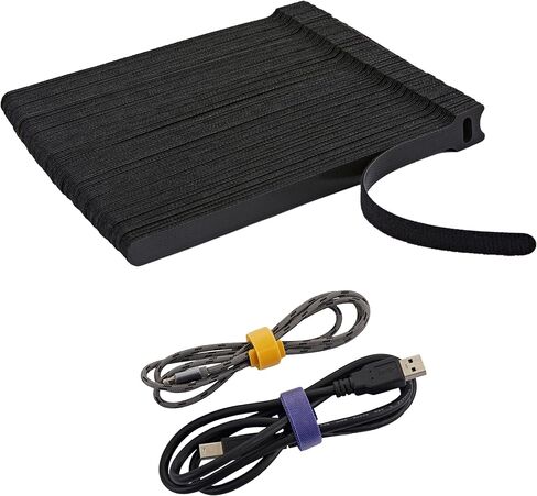 90pcs روابط الكابلات القابلة لإعادة الاستخدام مع الخطاف والحلقة ، وربط الأسلاك متعددة الأسلاك قابلة للتعديل 8 بوصات. in Kuwait