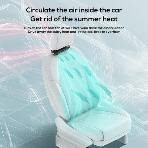 Shkalacar Car Fan Seat Cooling Fan, USB Car Headrest Fan 3 Wind Speeds USB-Powered, Front Rear Seat Backseat Vehicle Cooling Fan for Car Truck SUV in Saudi Arabia