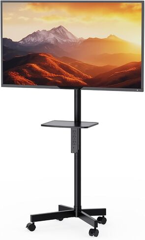WALI TV Stand with Power Outlet, Universal TV Mount Stand for 32-70 inch TVs, Height Adjustable, Swivel Table Top TV Stand with Tempered Glass Base, Holds up to 88 LBs, Max VESA 600x400mm(TVDVD-5P) in Saudi Arabia