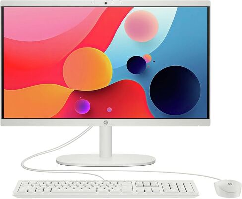 HP 22 "All-in-One Desktop ، FHD Display ، Intel Celeron Processor ، Edition and Look ، 32GB RAM ، 1TB SSD ، Windows 11 Pro ، Snow White in Kuwait