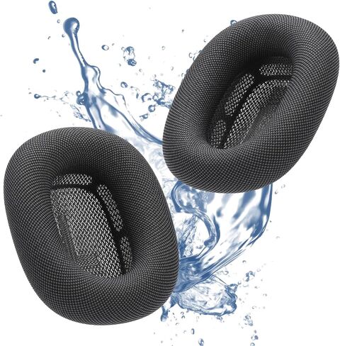 Damex mesh Fabric earpads for airpods max Ear Cushions,Compatible with airpods max Ear Pads(2020 Version),Noise Cancelling, Breathable,Magnetic mounting, not Falling Off (Grey) in Saudi Arabia