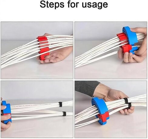 Cable Organize Tool, Wire Comb, Wire Organizing Tool, Network Cable, Cable Organizing Kit,Category 5/6 Universal Cabling Cable Management Tool, Prevent Entanglement Carding (Blue+red) in Kuwait