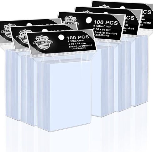 VKshop 500pcs Trading Card Sleeves,Toploader Card Protection for Baseball Cards, Matte Card Sleeves Fit for Yugioh,Football,Magic,Sports Cards(5 Colours, 66 * 91mm) in Kuwait