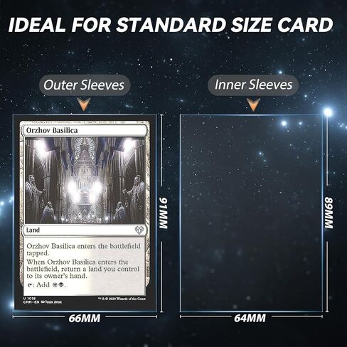 VKshop 500pcs Trading Card Sleeves,Toploader Card Protection for Baseball Cards, Matte Card Sleeves Fit for Yugioh,Football,Magic,Sports Cards(5 Colours, 66 * 91mm) in Kuwait