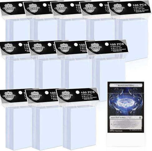 VKshop 500pcs Trading Card Sleeves,Toploader Card Protection for Baseball Cards, Matte Card Sleeves Fit for Yugioh,Football,Magic,Sports Cards(5 Colours, 66 * 91mm) in Kuwait
