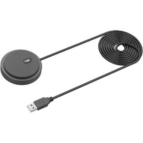 UM02 USB Omni-Directional Condenser Microphone Mic for Meeting Busin Conference Computer Desk Lap PC Voice Chat Video Games e Broadcast Sound Pick-up, Black