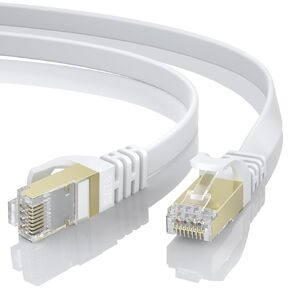 Cat 8 Ethernet Cable 6M, 20FT Cat8 High-Speed 40Gbps 2000MHz Flat RJ45 Gigabit LAN Network Internet Cable Cord, 20 Feet