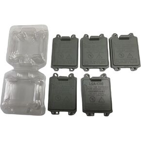 New 5 Pack CPU Socket Protector Cover for Intel LGA17XX LGA18XX Series + 5 Pack CPU Case Holder Protector Cover for LGA 1700 1800 Series