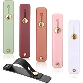 6 Pcs Portable Phone Grip Phone Holder for Hand Universal Phone Strap Suitable Most Mobile Phones Telescopic Phone Grip Holder Stand with Finger Strap for Smartphones Phone Loop Finger Holder