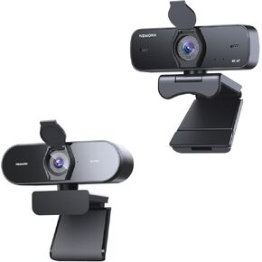 4K Webcam Dual Pack with Sony Sensor – Auto Focus, Privacy Cover, Dual Mics – USB Plug & Play, Ultra HD for Streaming, Zoom, Teams, Online Teaching & Video Calls