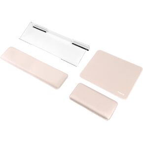 MOSISO Computer Keyboard Stand&Wrist Rest Support for Keyboard and Mouse, Large Rectangular Ergonomic Wrist Rest Mouse Pad Set, Pain Relief Easy Typing Non-Slip Cushion Pad for Home/Office, Purple